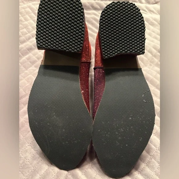 Nine City Vintage Red Sparkly Dorothy Boots Wizard of Oz Ruby Slippers Ankle - Picture 3 of 5